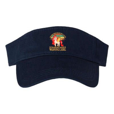 Retro Unicorn I Have Red Hair Warning Label Visor