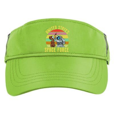 Retro United States Space Force Alien Adult Drive Performance Visor