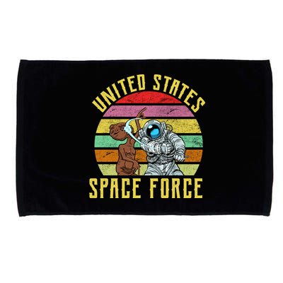 Retro United States Space Force Alien Microfiber Hand Towel