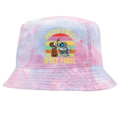 Retro United States Space Force Alien Tie-Dyed Bucket Hat