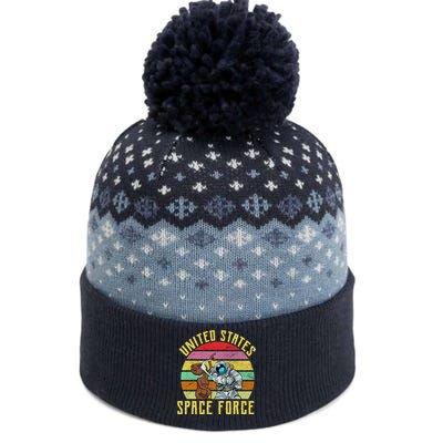 Retro United States Space Force Alien The Baniff Cuffed Pom Beanie