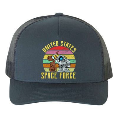 Retro United States Space Force Alien Yupoong Adult 5-Panel Trucker Hat