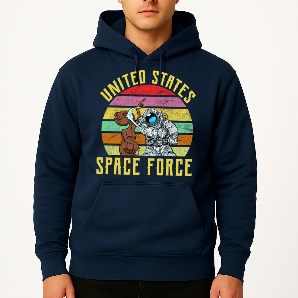 Retro United States Space Force Alien Hoodie