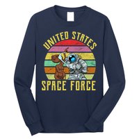 Retro United States Space Force Alien Long Sleeve Shirt