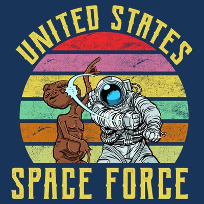 Retro United States Space Force Alien T-Shirt