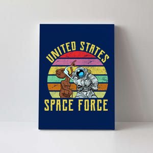 Retro United States Space Force Alien Canvas