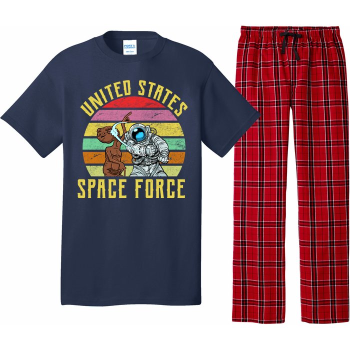 Retro United States Space Force Alien Pajama Set