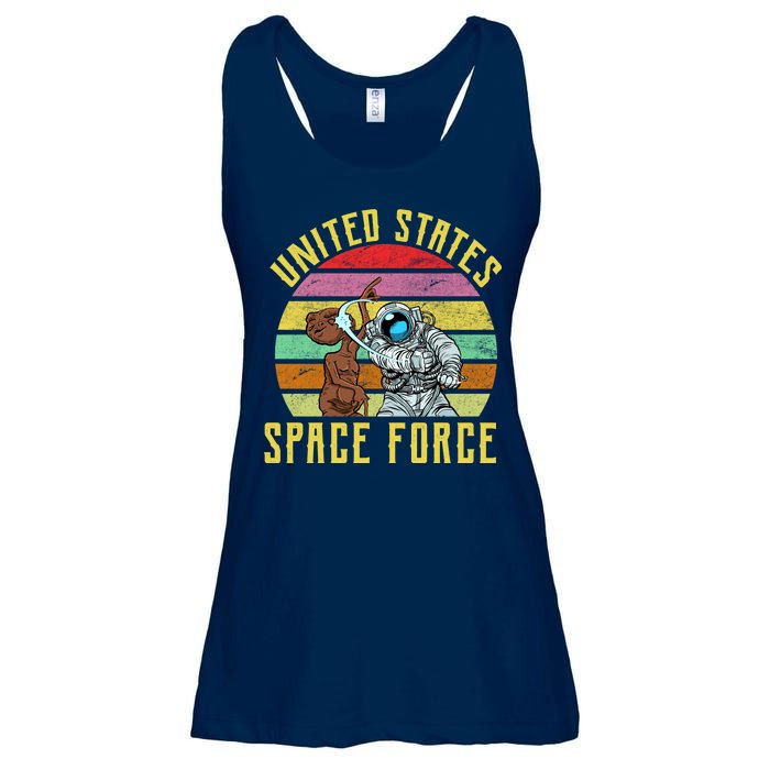 Retro United States Space Force Alien Ladies Essential Flowy Tank