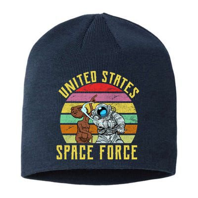 Retro United States Space Force Alien Sustainable Beanie