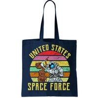 Retro United States Space Force Alien Tote Bag