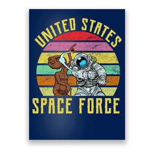 Retro United States Space Force Alien Poster