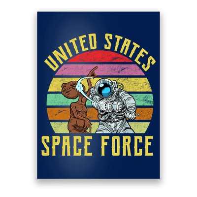 Retro United States Space Force Alien Poster