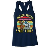 Retro United States Space Force Alien Women's Racerback Tank