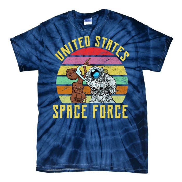 Retro United States Space Force Alien Tie-Dye T-Shirt