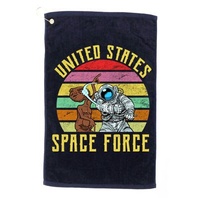 Retro United States Space Force Alien Golf Towel