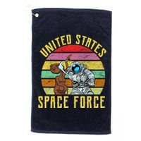 Retro United States Space Force Alien Platinum Collection Golf Towel