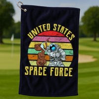 Retro United States Space Force Alien Golf Towel