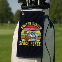 Retro United States Space Force Alien Golf Towel