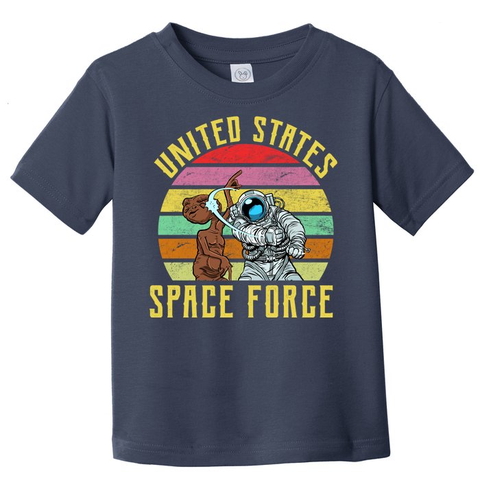 Retro United States Space Force Alien Toddler T-Shirt