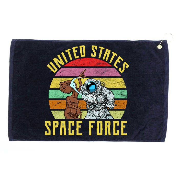 Retro United States Space Force Alien Grommeted Golf Towel