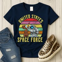 Retro United States Space Force Alien Womens T-Shirt