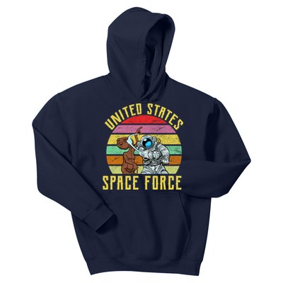 Retro United States Space Force Alien Kids Hoodie