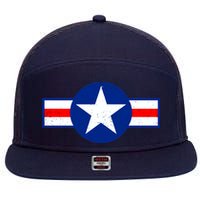 Retro US Army USA Star Logo 7 Panel Mesh Trucker Snapback Hat