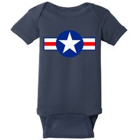 Retro US Army USA Star Logo Baby Bodysuit