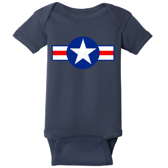 Retro US Army USA Star Logo Baby Bodysuit