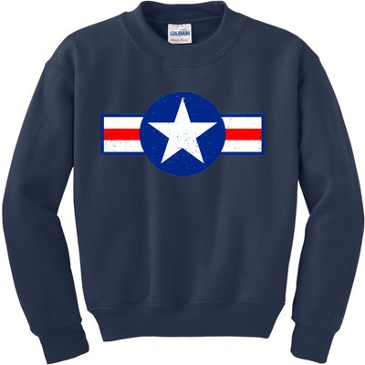 Retro US Army USA Star Logo Kids Sweatshirt