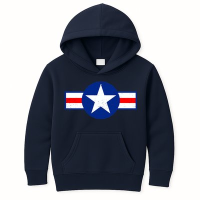 Retro US Army USA Star Logo Kids Hoodie