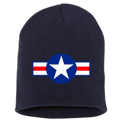 Retro US Army USA Star Logo Short Acrylic Beanie