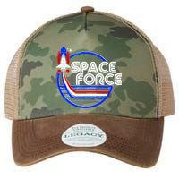 Retro USA American Space Force Emblem Legacy Tie Dye Trucker Hat