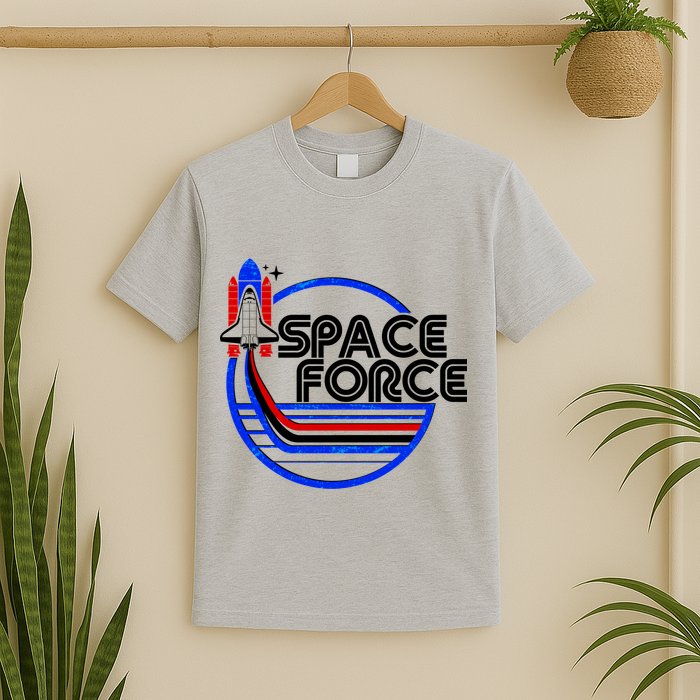 Retro USA American Space Force Emblem T-Shirt