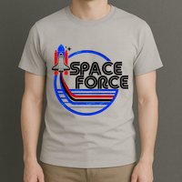 Retro USA American Space Force Emblem T-Shirt