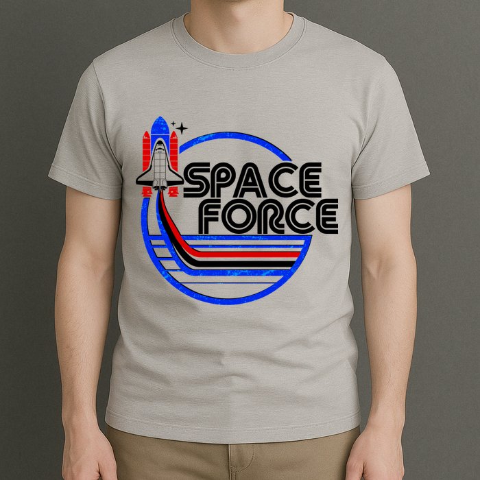 Retro USA American Space Force Emblem T-Shirt