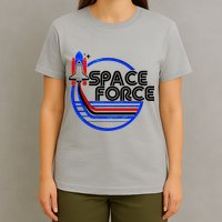 Retro USA American Space Force Emblem T-Shirt