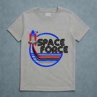 Retro USA American Space Force Emblem T-Shirt
