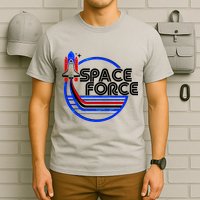 Retro USA American Space Force Emblem T-Shirt