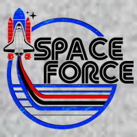 Retro USA American Space Force Emblem T-Shirt
