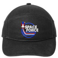 Retro USA American Space Force Emblem 7-Panel Snapback Hat