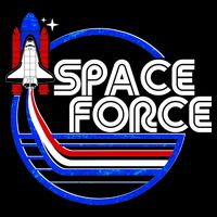 Retro USA American Space Force Emblem 7-Panel Snapback Hat