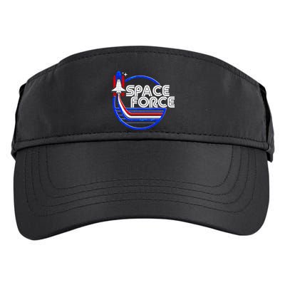 Retro USA American Space Force Emblem Adult Drive Performance Visor