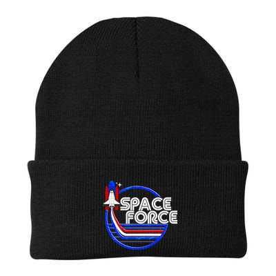 Retro USA American Space Force Emblem Beanie