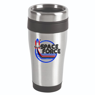 Retro USA American Space Force Emblem 16oz Travel Tumbler