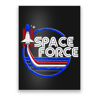 Retro USA American Space Force Emblem Poster