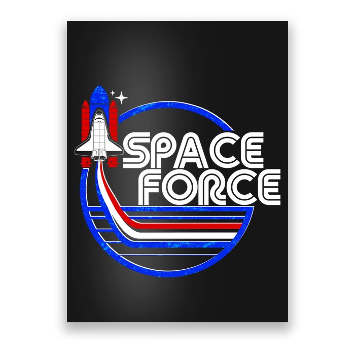Retro USA American Space Force Emblem Poster
