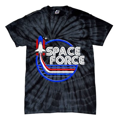 Retro USA American Space Force Emblem Tie-Dye T-Shirt