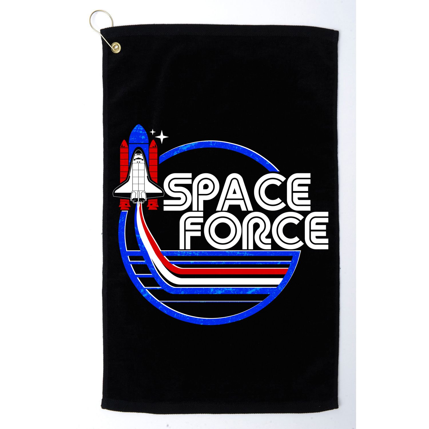 Retro USA American Space Force Emblem Golf Towel