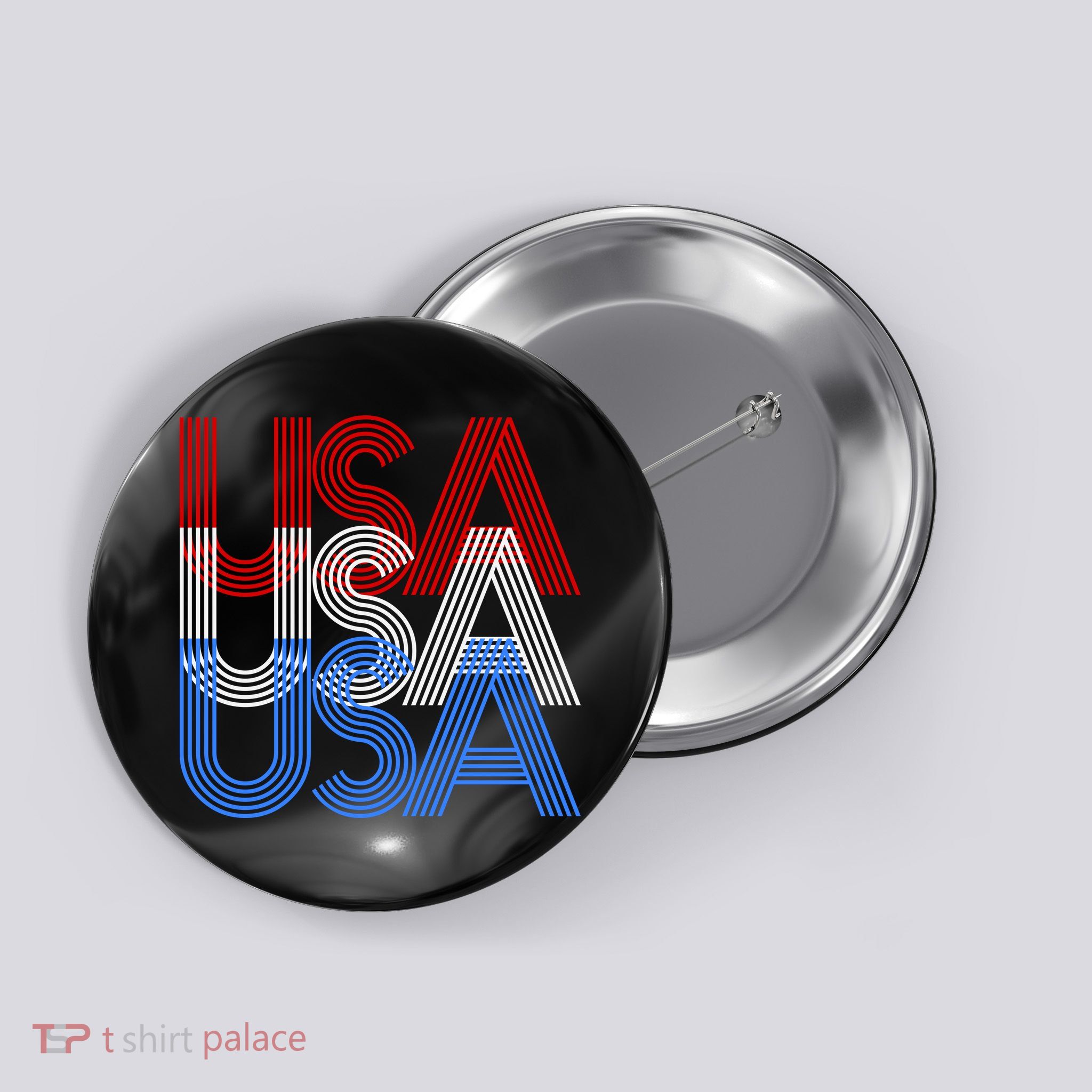 Retro USA Logo Button